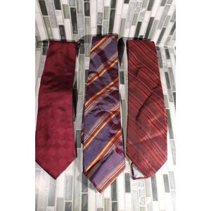 Lot of 3 Red Designer Ties